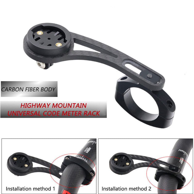 Computer Holder Kit Carbon Fiber Mountain Road Bike Action Camera Stopwatch Rack