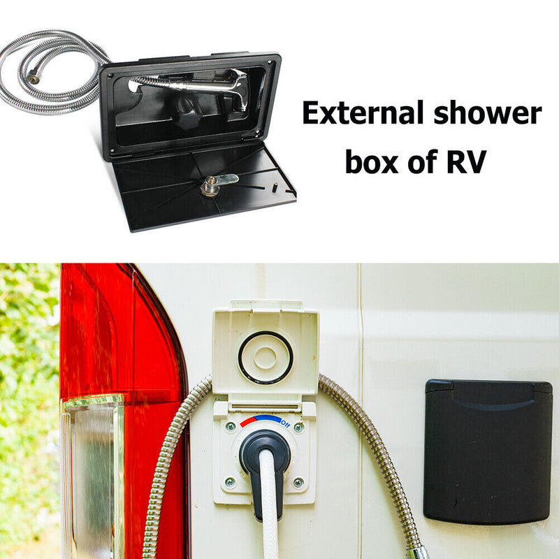 #A RV External Exterior Shower Box Kit Marine Camper Motorhome Caravan Accesso