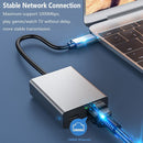 Mobile Phone 1000Mbps Ethernet Adapter LAN Converter Type-C to RJ45 USB 3.1