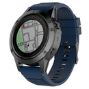 26mm Silicone Watch Band Strap for Garmin Fenix 6X/5X/5X Plus (Dark Blue) Newly
