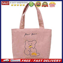 Girls Large Capacity Shoulder School Bag Corduroy Casual Top-handle Satchel Tote