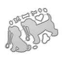 Adorable Dog Metal Cutting Template Card Making Stencil Decoration O7Q2