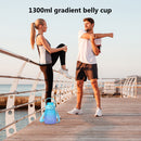 Gradient Water Bottle Portable Sports Leakproof Marker Water Kettle (B) Newly
