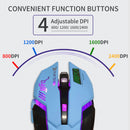 Computer Mouse, Wired 6 Buttons Ergonomic 2400dpi Optical Computer Gaming Mice