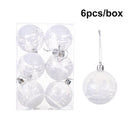 Tree Decoration Xmas Hanging Plastic Snow Ball Drop Pendant Ball Bauble