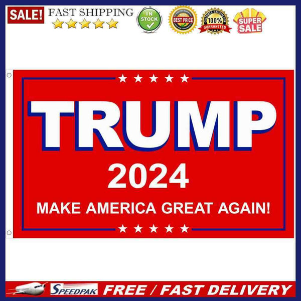 Trump Flag, Anti UV Waterproof 2024 President Keep America Great Again Bann