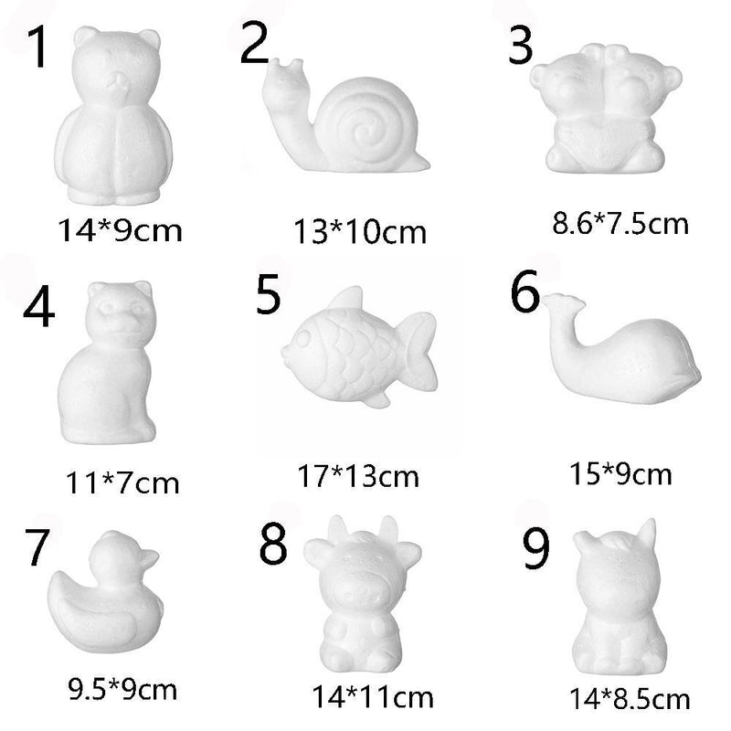 Decoration Party Supplies Styrofoam Foam Balls Animals Shape White Polystyrene