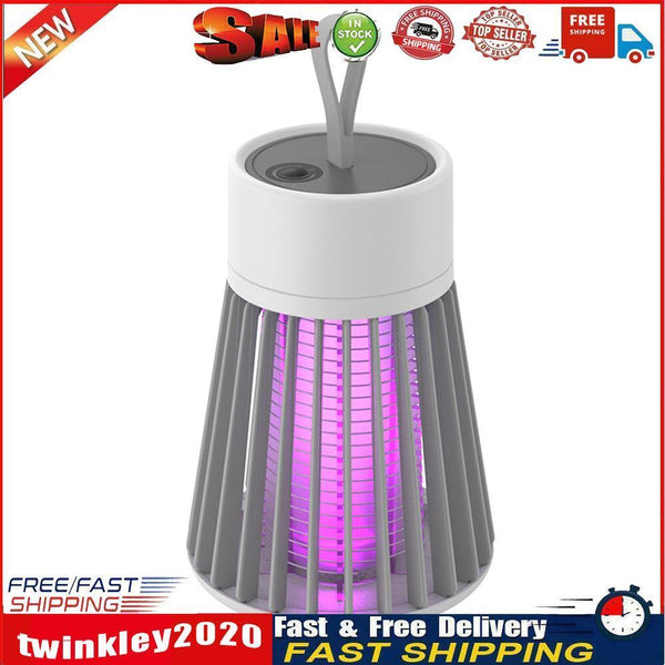 Electric Mosquito Killer Lamp LED Light Fly Bug Trap (Rechargeable Grey) Newly