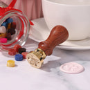 Wax Seal Stamp with Handle Lacquered Print Embossed Seal Invitation Decorat