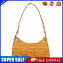 PU Alligator Pattern Underarm Bag Women Retro Solid Color Handbag (Orange)
