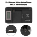 SS-5 2-Inch 1 Universal Battery Charger Wall Travel Fast Charging Charger with LCD