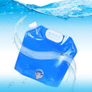 4pcs 5L+10L Collapsible Outdoor Camping Drinking Water Bag (Blue+White)