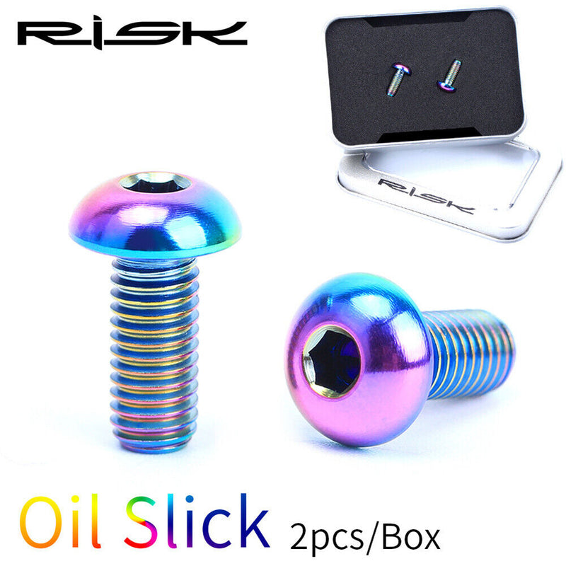 RISK 2pcs Bicycle Water Bottle Bolts Mountain Bike Air Pump Holder Fixed Scre