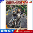 Retro Elder Motorcycle Metal Plate Painting for Pub Tin Plaques Wall Sign