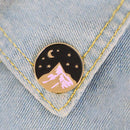 Creative Jacket Brooch Backpack Snow Nightscape Pins Enamel Badges Jewelry Gift