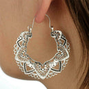Fashion Hollow Out Hoop Earrings For Women Wedding Party Jewelry Z6O1 E6B4