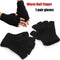 Elastic Novelty Black handwear Fingerless Gloves Half Finger Warm Knitted glove