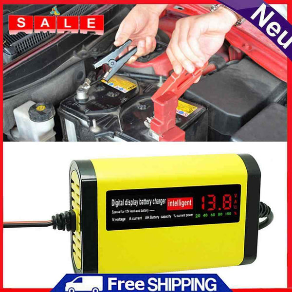 Motorcycle Battery Charger US/EU Plug for Automotive Truck Motorcycle