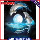 Dolphin Oil Paint By Numbers DIY Acrylic Painting on Canvas Wall Art Picture Kit
