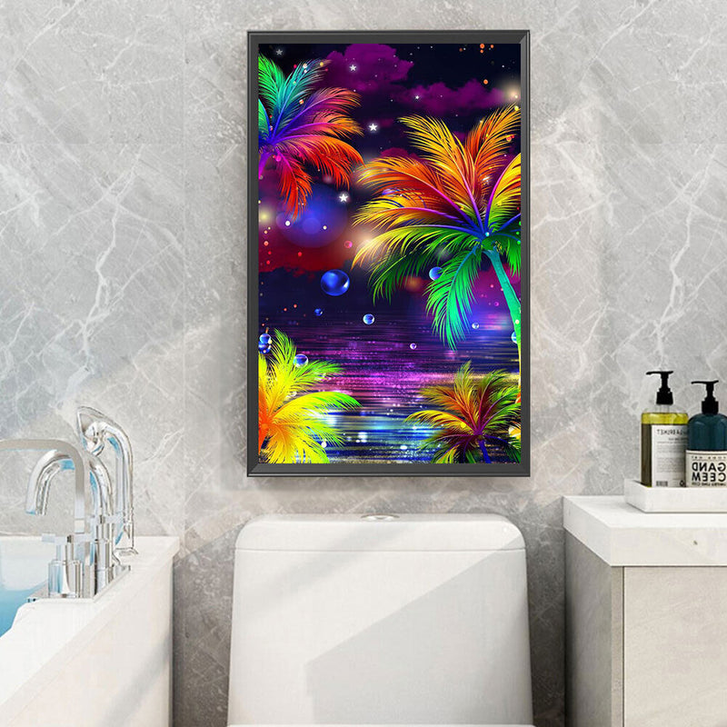 DIY Diamond Painting Kits Full Round Drill Coconut Tree Crafts Home Decoration