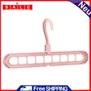 Clothes Wardrobe Hanger Hook Clothing Hanging Rack Shelf Organizer (Pink)