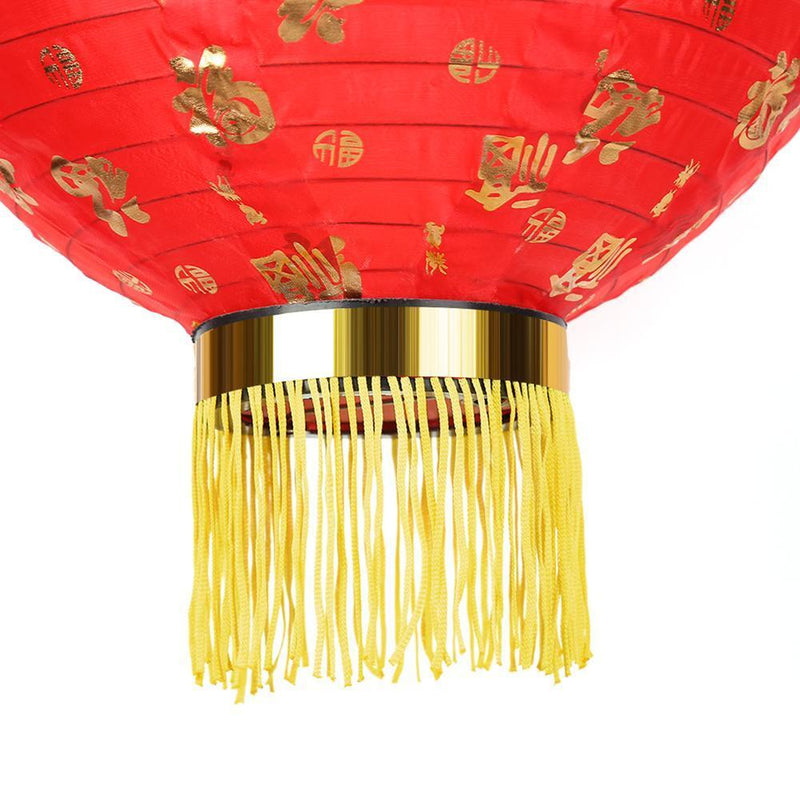 Waterproof Blessing 10 Inch Chinese Tassel Lanterns Festival Decor (10pcs)