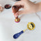Sealing Wax Spoon Solid Wood Retro Wax Decorative Stamp Craft (Dark Blue) Newly