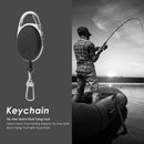 Fly Fishing Key Ring Retractor Extractor Retractable Reel Anglers Keychain