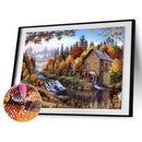 5D DIY Diamond Painting Full Circle Diamond Landscape Wooden House(w785) Newly