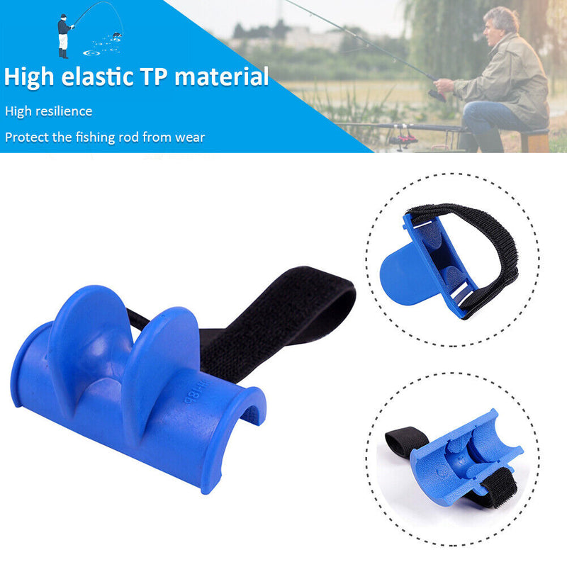 U Shape Fishing Rod Rack Holder Elastic Stretch Strap Pole Stand Fishing Tackle