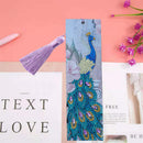 Rhinestone Diamond Painting Leather Bookmarks Leather Craft (Peafowl-AA397)