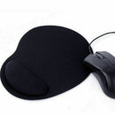 ANTI-SLIP BLACK MOUSE MAT PAD WITH FOAM WRIST SUPPORT REST N3F5 S6E6 & PC W4V8
