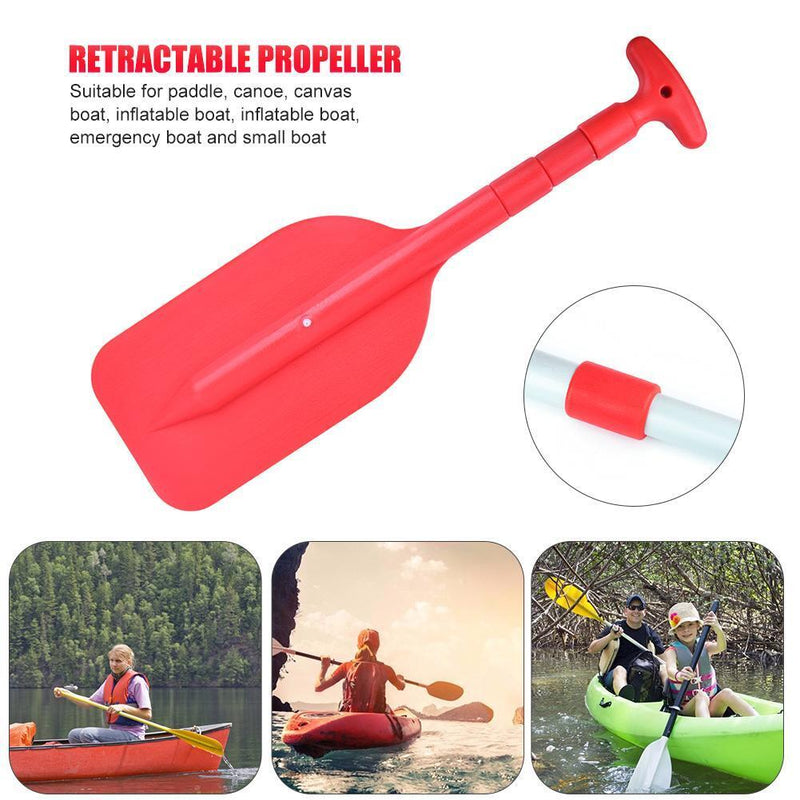 Retractable Portable Telescope Rafting Boat Paddle for Water Sport (Red)