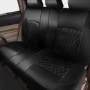 Black Leather 5-Sits Car Seat Covers Front Rear Full Interior Cushion 9Pcs