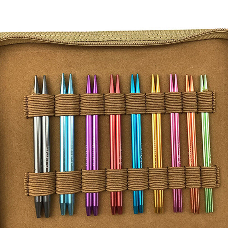 9 Pairs Sweater Weaving Ring Needles Set Aluminum Alloy Crochet Hook Crafts Tool