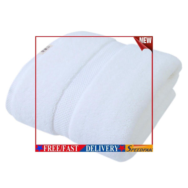 Cotton White Bath Towels Lightweight Highly Absorbent Quick Drying Towels #F