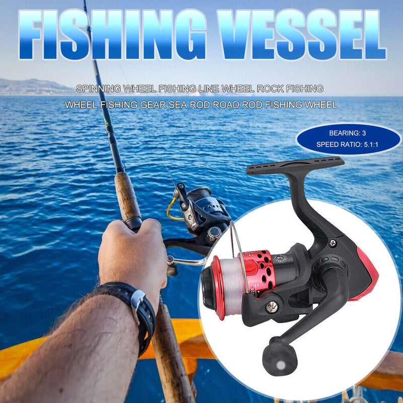 Spinning Reels 3BB Metal Spool Fishing Reel Gear Ratio 5.1/1 Sea Reels Tackle