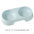 2 in 1 Pet Drinking Water Food Bowl Feeder Container Plastic Feeding Double Bowl