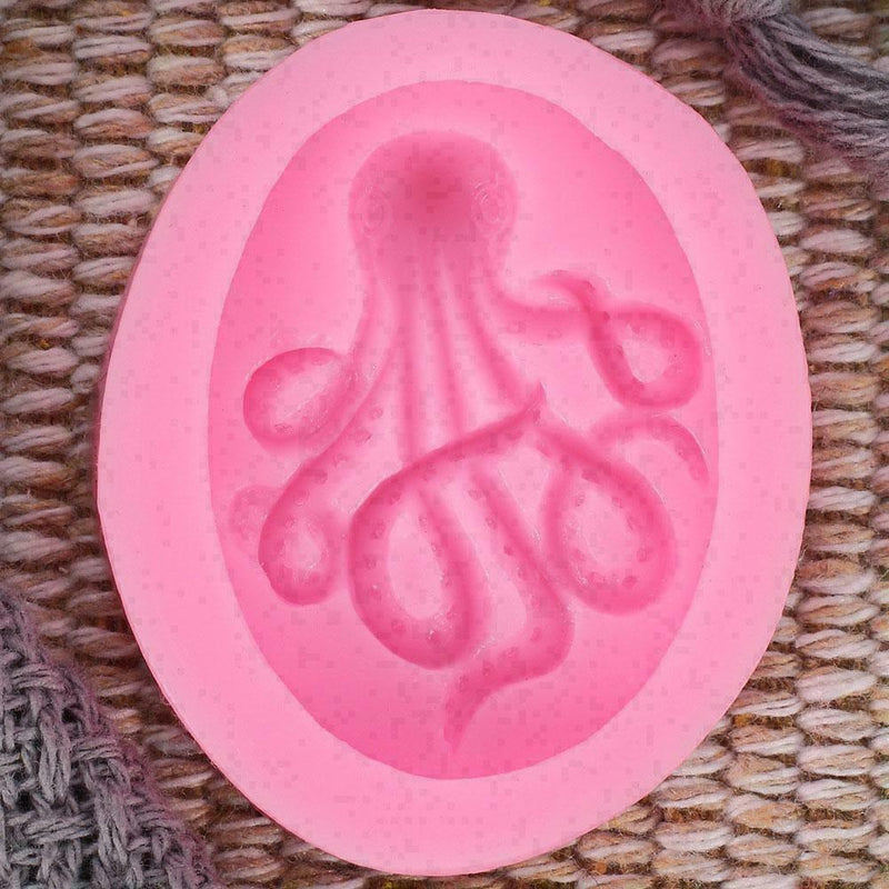 Octopus Silicone Mould Fondant Cake Cupcake Decor Mold T7E0 4.6*3.8*1cm B1Z9