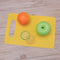 10pcs Plastic Non Slip Anti Bacterium Cutting Board Chopping Block(Yellow)