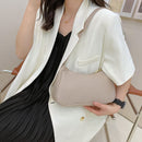Women Shoulder Underarm Bag Nylon Retro Solid Handle Purse Handbag (Khaki)