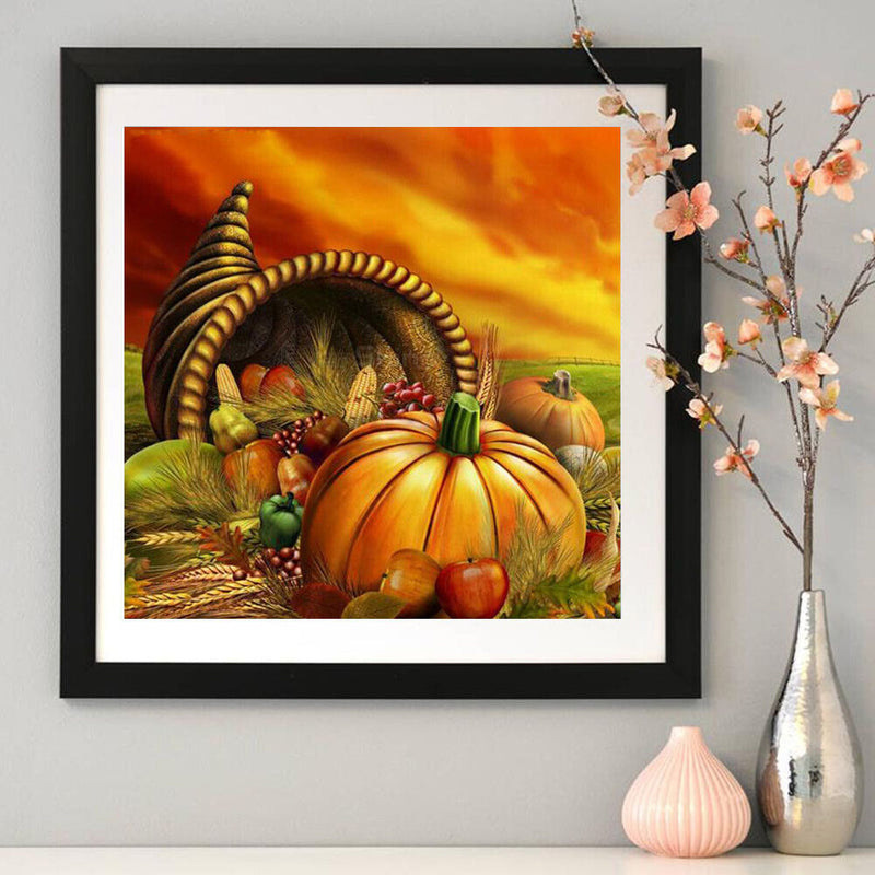 Diamond Painting Sunflower Pumpkin Full Round Wall Picture 30x30cm (B2314)