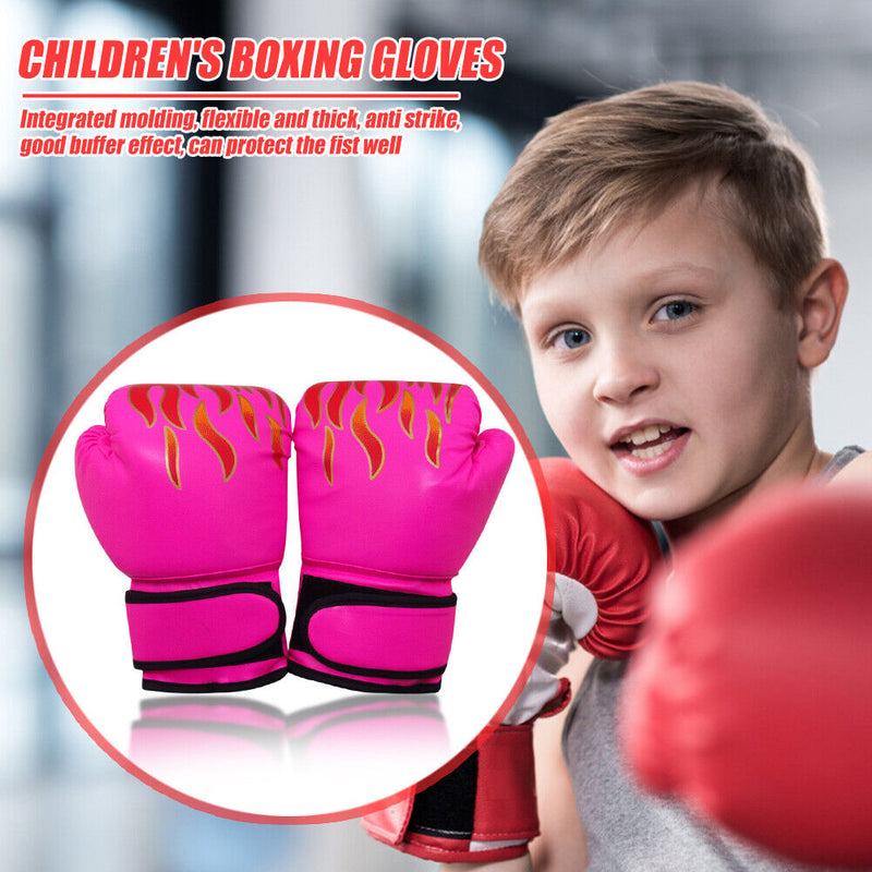 2pcs Kick Boxing Gloves Breathable Kids Muay Thai Training Fighting Gloves Newly