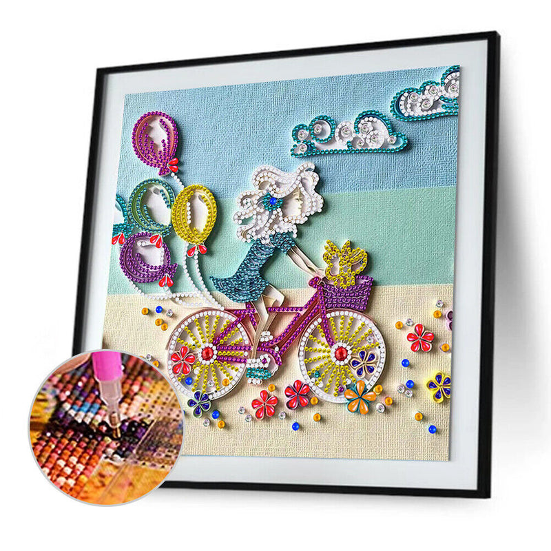 DIY Dress Girl Part Drill Special Shape Diamond Mosaic Painting Kit (Y203)