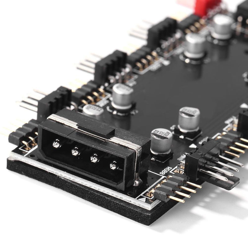 1 To 8 Multi Way Splitter RGB PWM HUB 12V/4 Pin for Fan Motherboard (4D)