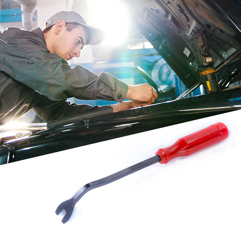 Car Door Panel Trim Clip Remover Plastic Fastener Upholstery Pry Tool Red 6 inch