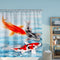 Fish Print Shower Curtains Polyester Waterproof Bathroom Home Decor 180x180