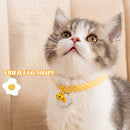 Cute Cat Collar with Bell Adjustable Small Dog Neck Belt Necklace (Egg) Newly