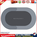 Nordic Style Entrance Door Mat Absorbent Floor Bathroom Carpet (Oval Grey) Newly