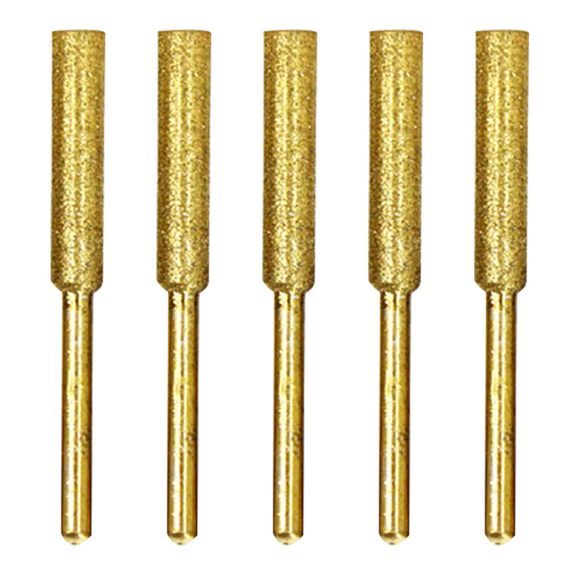 8x Diamond Coated Cylindrical Burr Stone File Chain Saw Sharpening Carving To